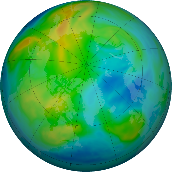 Arctic ozone map for 14 November 2014